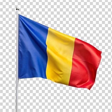 Premium PSD A Romania Flag On Transparent Background