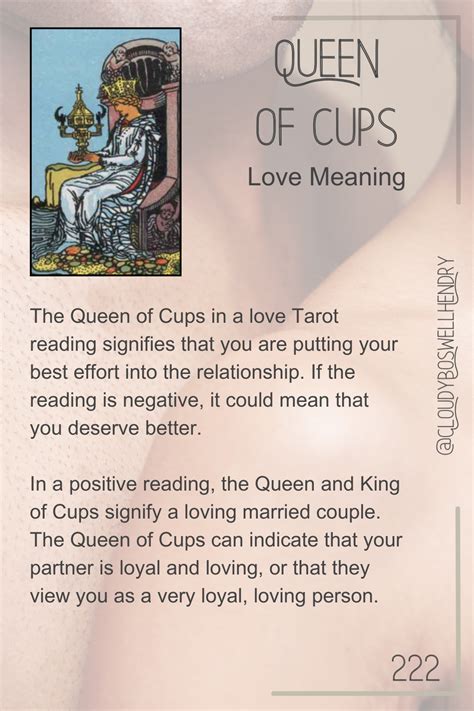 Future Tarot Meanings Queen Of Cups — Lisa Boswell