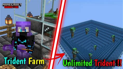 I Build Biggest Trident Farm In Minecraft Pe Survival Series Youtube