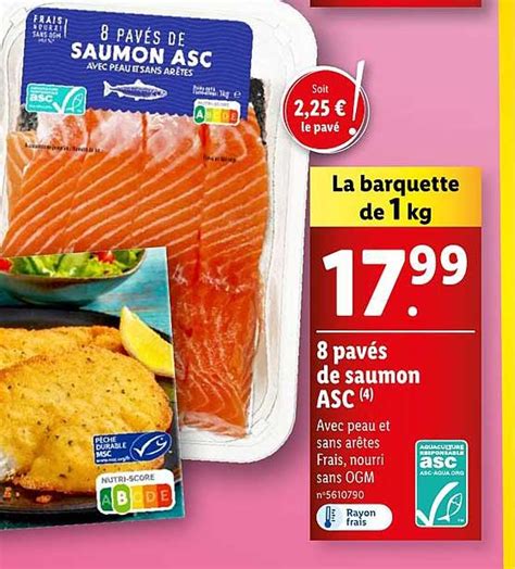 Promo 8 Pavés De Saumon chez Lidl iCatalogue fr