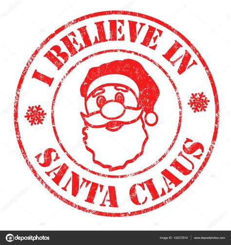 I Believe In Santa Claus Sign Of Stamp Stock Vector Roxanabalint