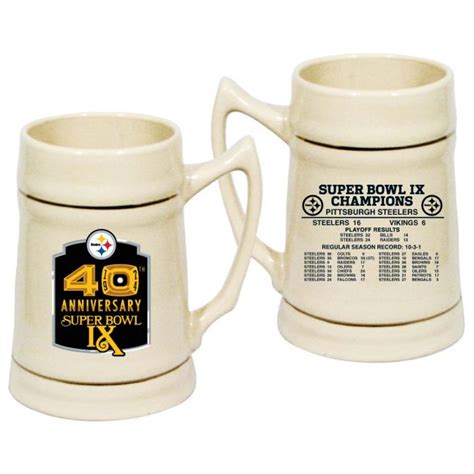 Pittsburgh Steelers 40th Anniversary of Super Bowl IX Commemorative Stein