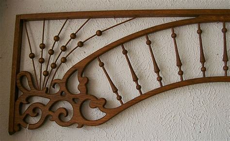 Vintage Or Antique Victorian Style Oak Fretwork Gingerbread Spandrel