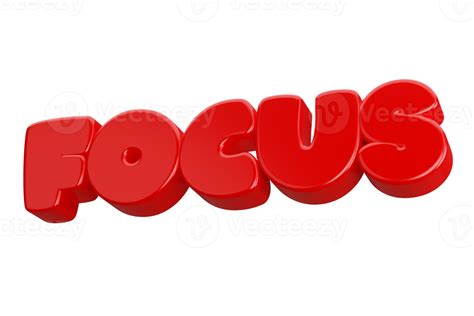 focus 3d word text 16458109 PNG