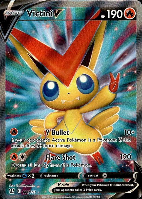 Victini V Full Art 144163 Battle Styles Card Cavern Trading