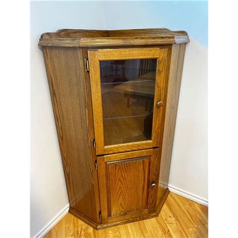 Oak Corner Curio Cabinet Sunrise Estate Services Ltd