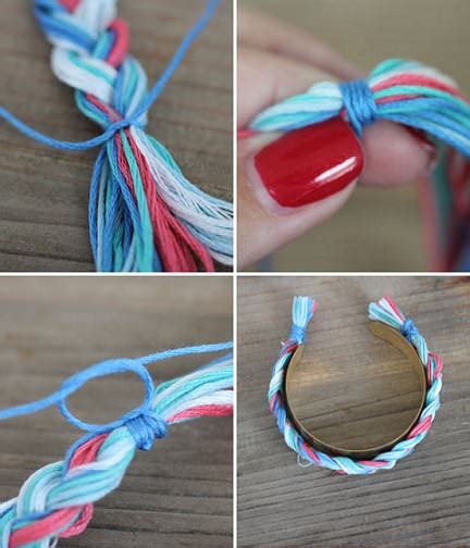 Transforma Un Brazalete Viejo En Una Pulsera R Gida De Hilos Ideas Diy