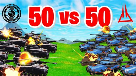 50 TANKS IO vs 50 TANKS des 7 sur FORTNITE Evénement Délire Saison 2