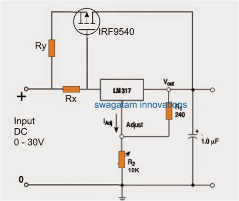 Lm317 With Outboard Current Boost Circuit Homemade Circuit Projects