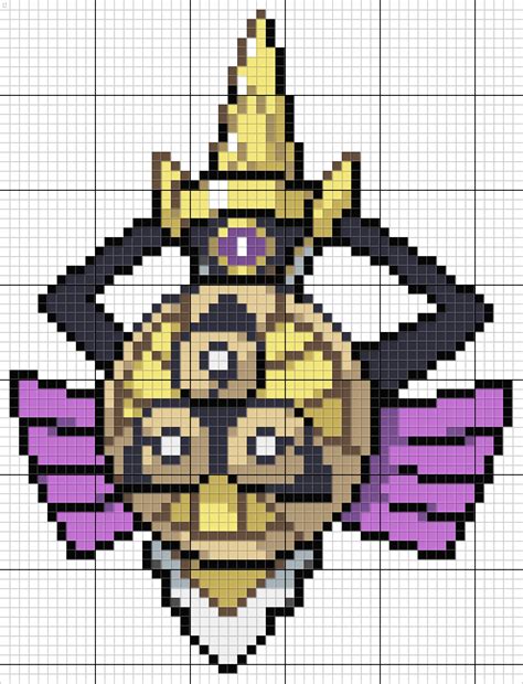 Aegislash Pokemon Pixel Art Pattern Perler Bead Pokemon Patterns