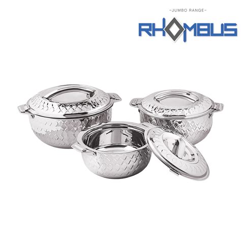 Sq Professional 9479 Jumbo Rhombus Stainless Steel Hot Pot Set 3pc 5