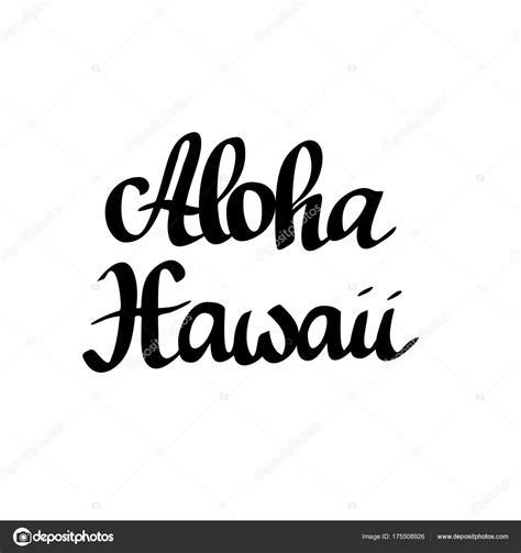 Aloha Hawaii Letras Vector Gr Fico Vectorial Yasnatendp Imagen