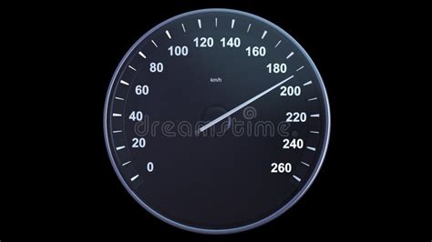 K Car Speedometer With Speed Level Scale Animation Stock Video