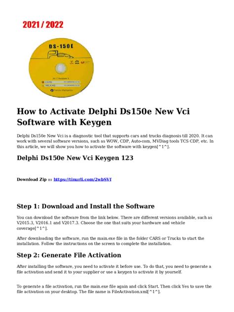 Fillable Online Delphi Ds150e New Vci Keygen NEW Generat Fax Email