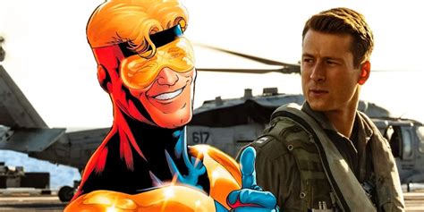 Dcu Fan Art Casts Top Gun S Glen Powell As Booster Gold And It S Perfect