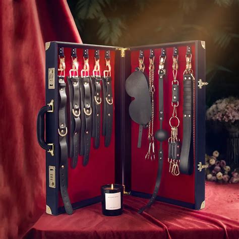 Genuine Leather Bdsm Sex Games Set Whip Bondage Restraint Kit Erotic