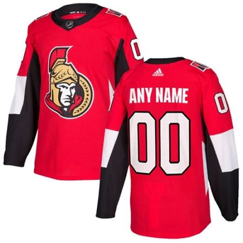 Youth Ottawa Senators Custom Adidas Authentic ized Home Jersey - Red