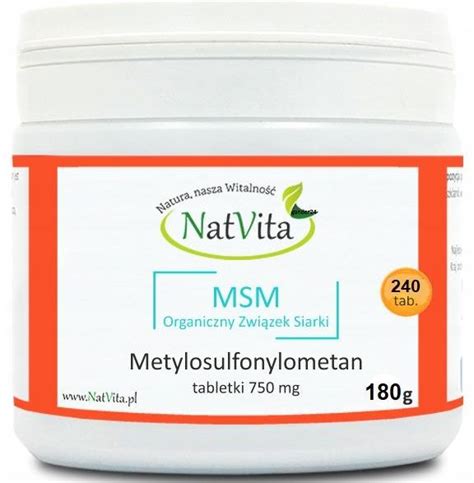 Preparat Medycyny Naturalnej Natvita Msm Siarka Organiczna Mg