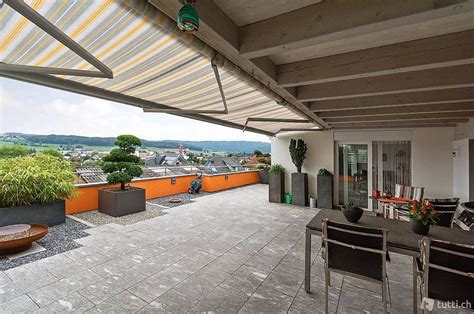 Zimmer Terrassenwohnung Mit Weitsicht An Ruhiger Lage Im Kanton