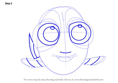 how to draw dory from finding dory
