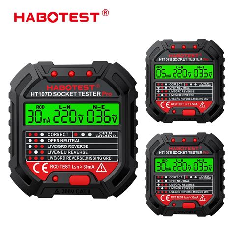 Habotest Probador De Enchufe Ht Pro Detector De Toma De Prueba De