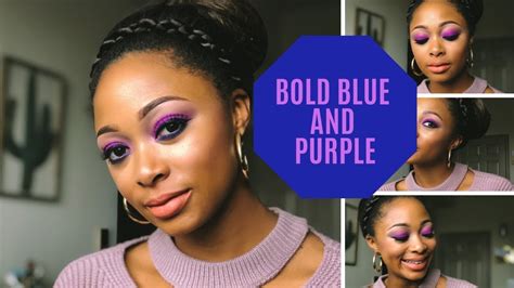 Tutorial Bold Blue And Purple Eyeshadow Tutorial Youtube