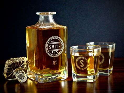 Make Your Drinking Buddy's Day Special with this Engraved Whiskey Decanter