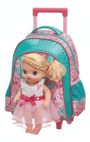 Kit Mochila Carrinho G Estojo Du Baby Alive Ballet Pacific