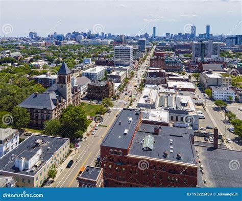 Cambridge City Center Aerial View Massachusetts Usa Editorial Stock Image Image Of Municipal