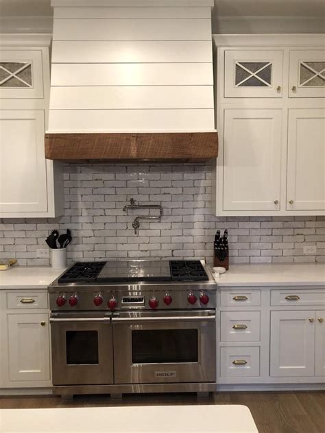 Shiplap And Barnwood Vent Hood Etsy Kitchen Hood Design Kitchen