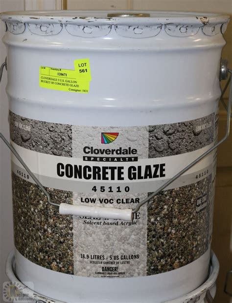 Cloverdale 5 U S Gallon Bucket Of Concrete Glaze