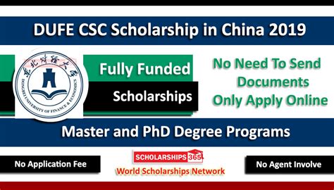 DUFE CSC Scholarships In China 2019 Fully Funded Chinese Government