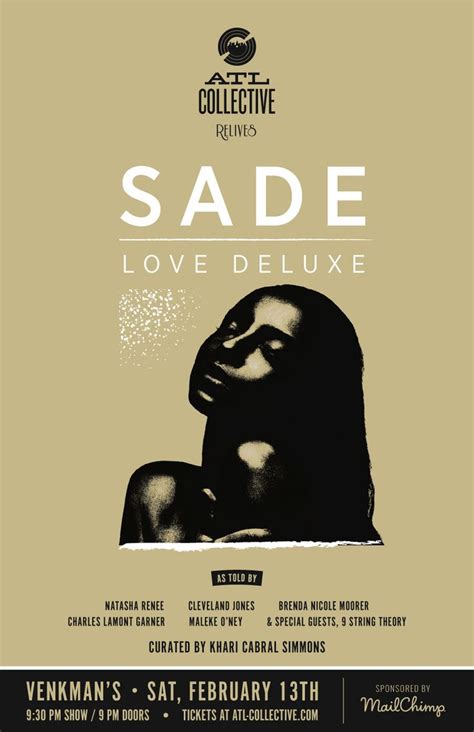 Atl Collective Sade Show Poster On Behance Sade Concert Posters Atl