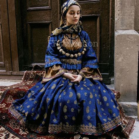 Azerbaijani woman’s national costume from Karabakh region, XIX century