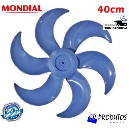 Hélice Ventilador Mondial 40cm 40 Vt41 V45 Nv 75 Maxi Power 6 Pás Azul