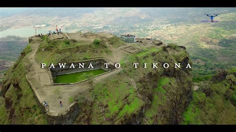 Tikona Fort And Pawna Lake Aerial View Lonavala Pune Maharashtra