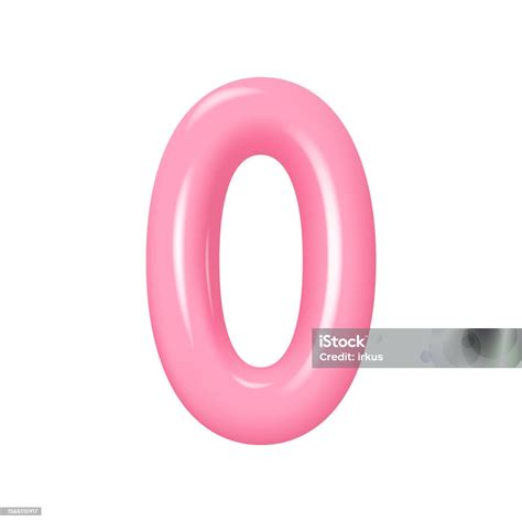 angka merah muda realistis   angka volumetrik plastik