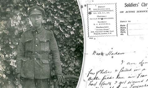 Love Letters From First World War Soldiers Go On Display Uk News