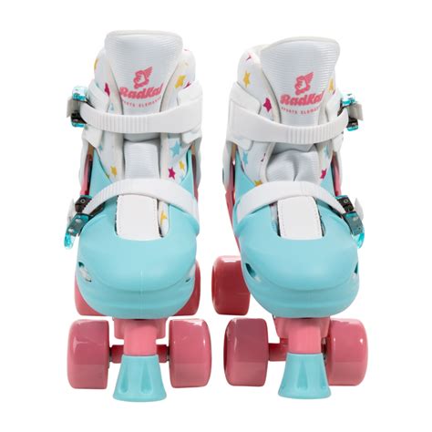 Patins Rodas Roller Skate Azul E Branco Radkal