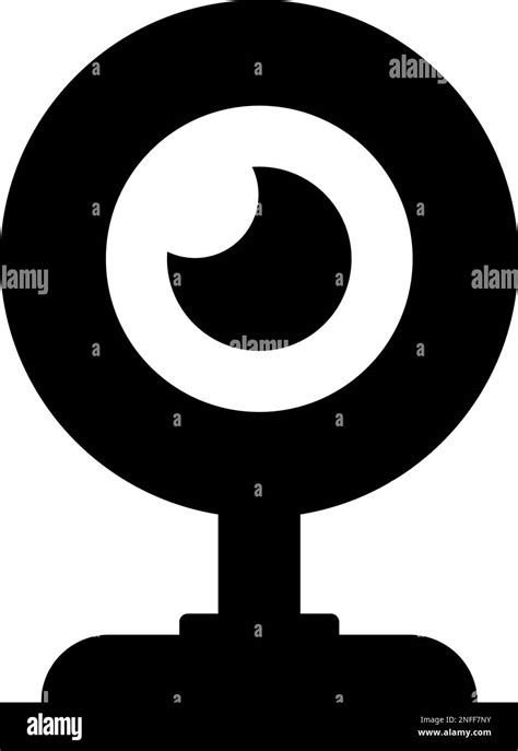 Home Security Camera Silhouette Icon Cctv Camera Editable Vector