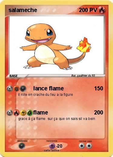 Pok Mon Salameche Lance Flame Ma Carte Pok Mon