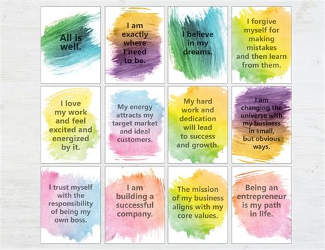 Affirmation Cards Positive Affirmations Words of Encouragement Positive ...