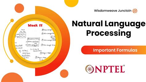 Natural Language Processing Important Formulas Nlp Nptel