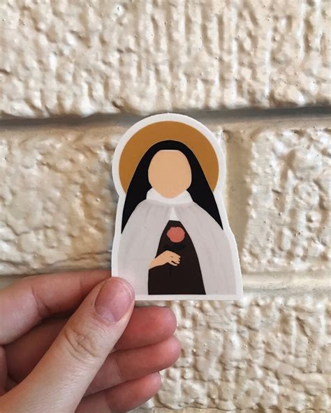 Catholic Sticker Set 3 Female Saints Vinyl Stickers Etsy