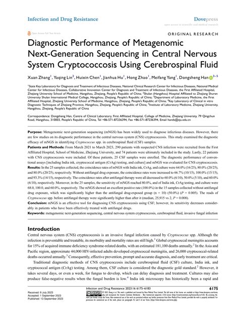 Pdf Diagnostic Performance Of Metagenomic Next Generation Sequencing