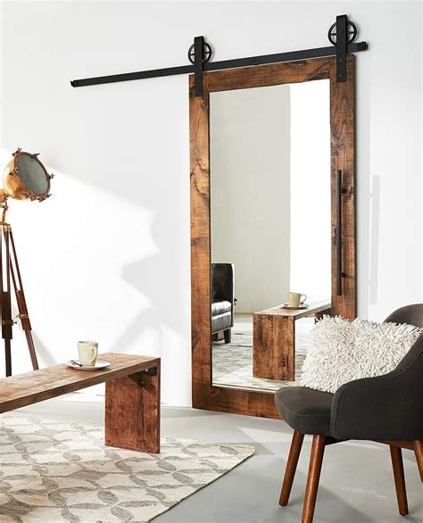 Mirror Sliding Barn Door | White Shanty