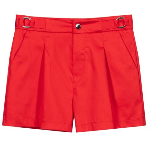 Mayoral Girls Red Cotton Shorts Childrensalon Outlet