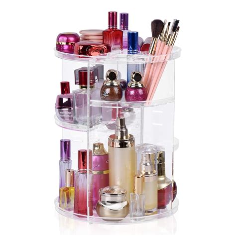 Easyhouse 360 Rotating Makeup Organizer Adjustable Multi Function