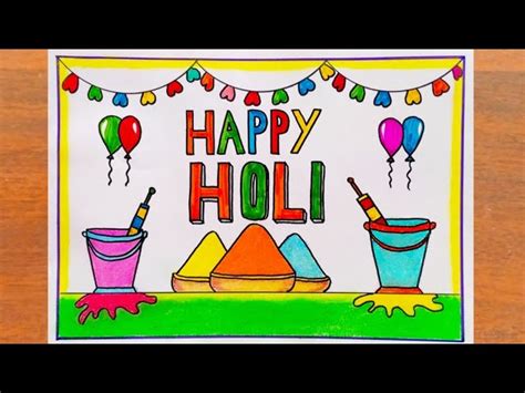 Holi Festival Drawing Step By Step || Pencil Drawing, 53% OFF