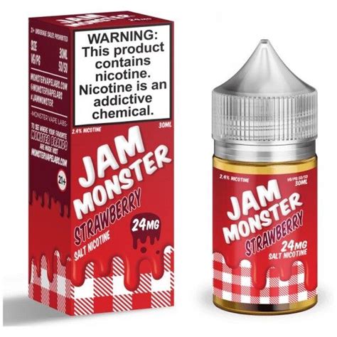 Saltnic Jam Monster Salt Nic Strawberry Ml Mg Mg Usa